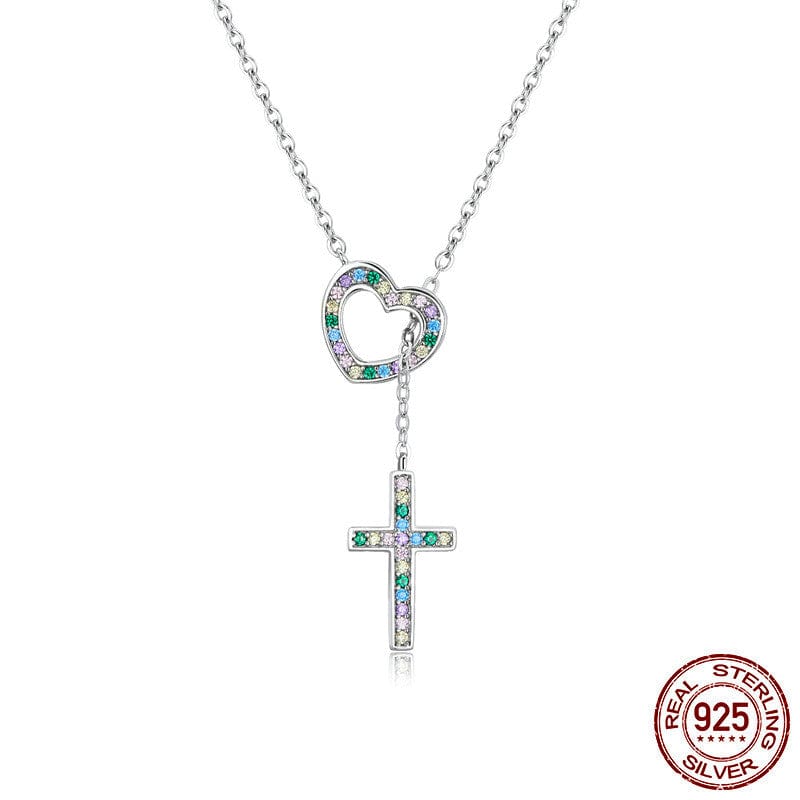 "HEART & CROSS" Necklace | 925 Sterling Silver