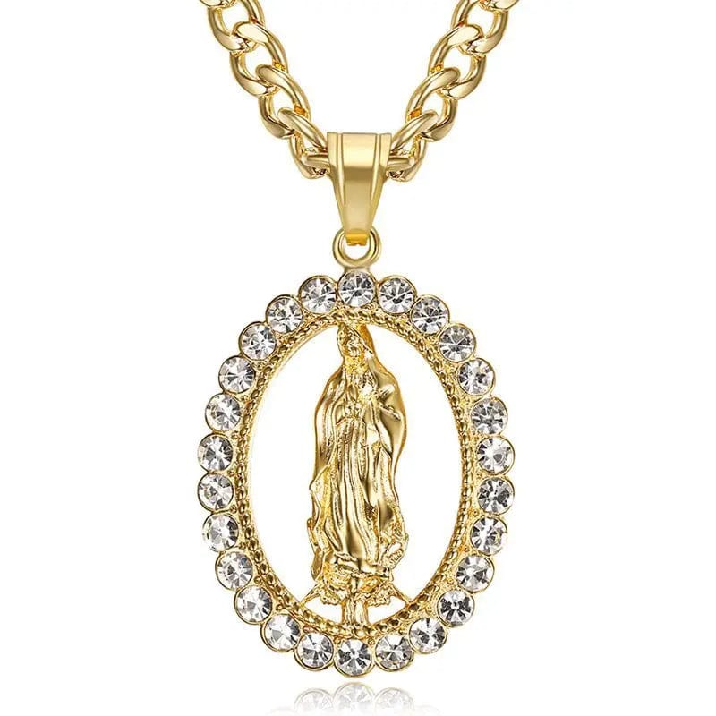 Virgin Mary Pendant in Stainless Steel