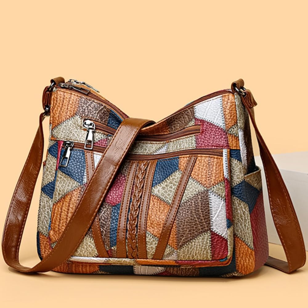 Zeyora Patchwork Shoulder Bag