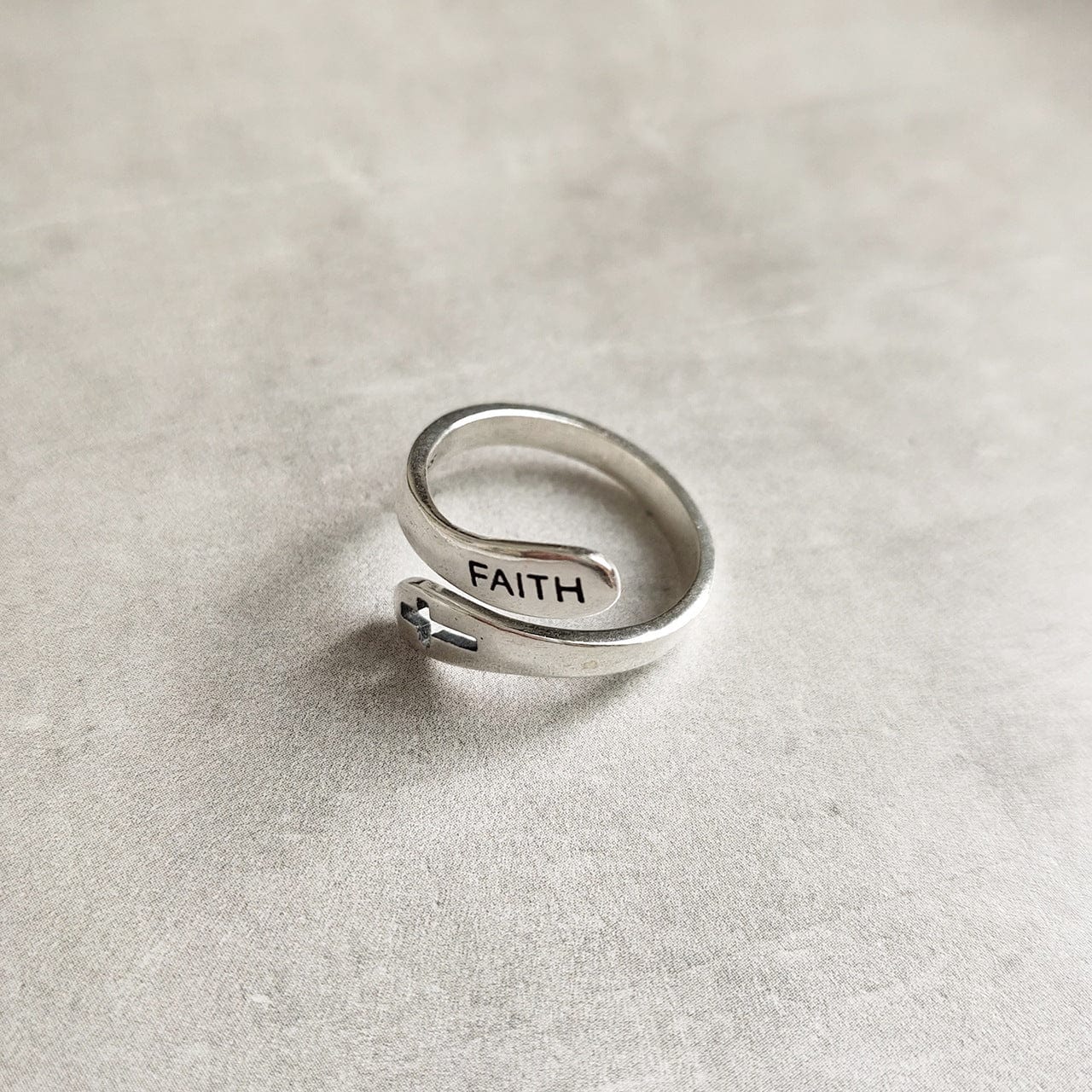 "FAITH" Adjustable Ring | 925 Sterling Silver