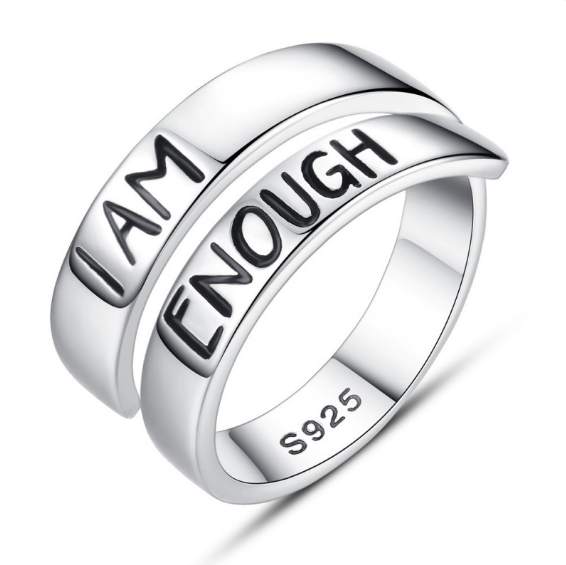 "I AM ENOUGH" ADJUSTABLE RING