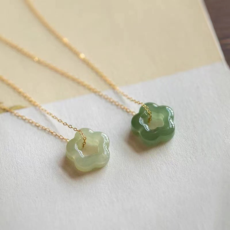 HETIAN JADE FLOWER NECKLACE