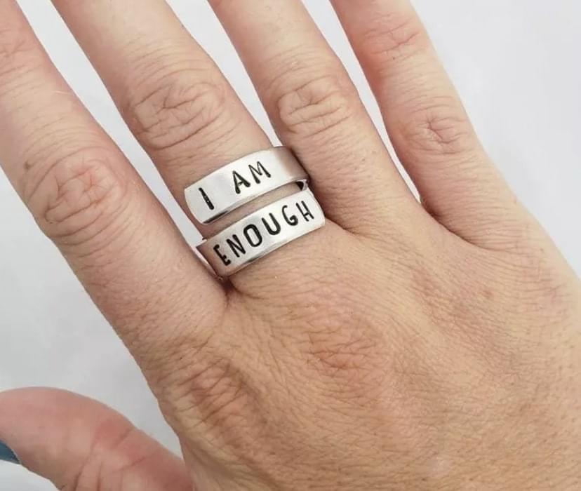 "I AM ENOUGH" ADJUSTABLE RING