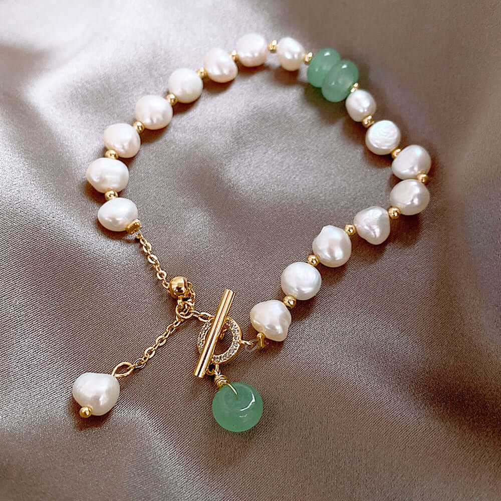 FRESHWATER PEARL AVENTURINE BRACELET