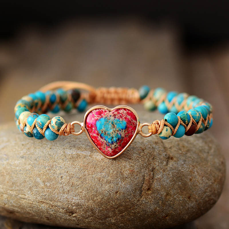 PASSIONATE HEART JASPER BRACELET