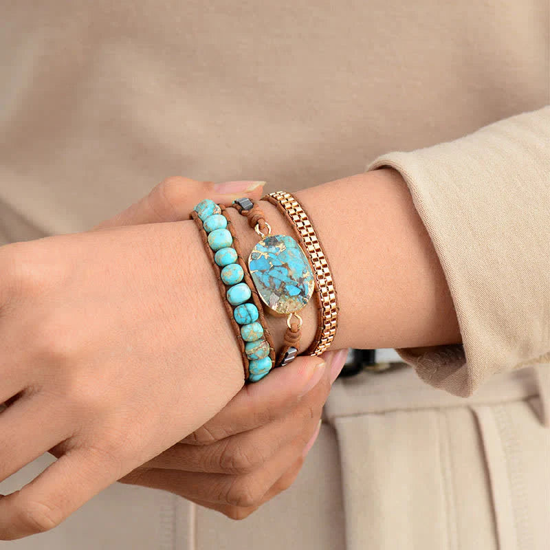 Turquoise Three-layer  Bracelet