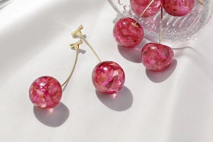 PINK CHERRY EARRINGS
