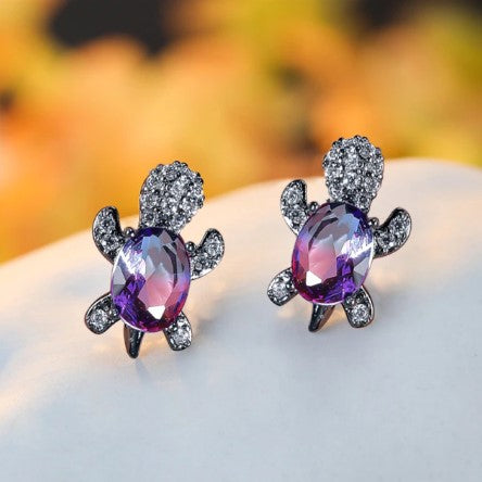 TURTLE GEM EARRING