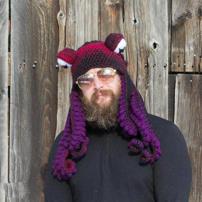 (Early Christmas Sale- 48% OFF) Octopus Pattern Color Block Crochet Hat