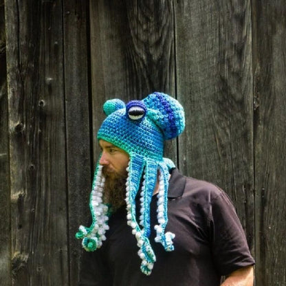 (Early Christmas Sale- 48% OFF) Octopus Pattern Color Block Crochet Hat