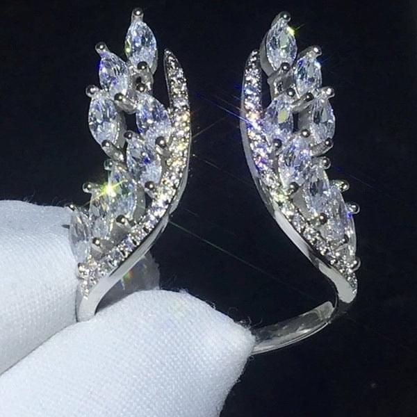 Angel Wings Crystal Ring