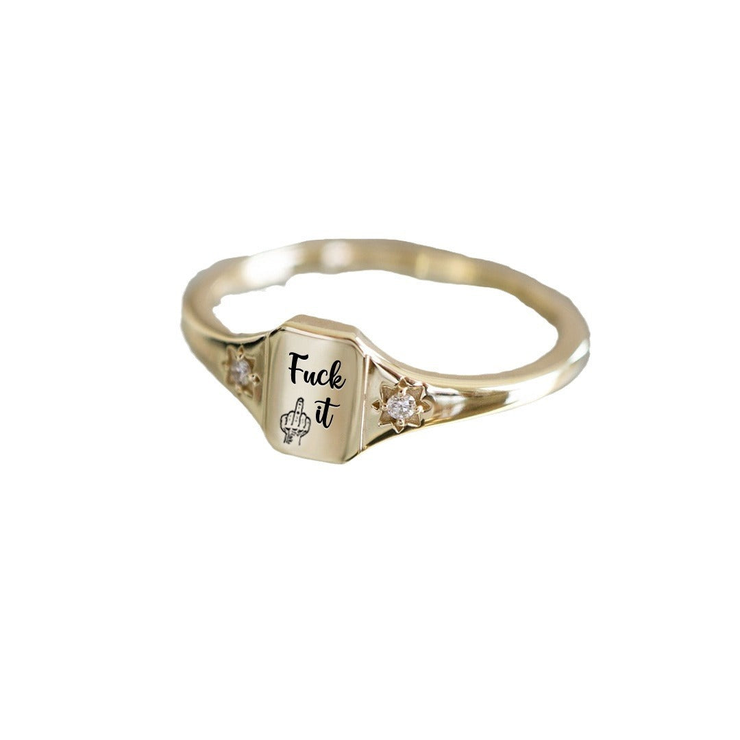 Fcuk-It Dainty Square Ring