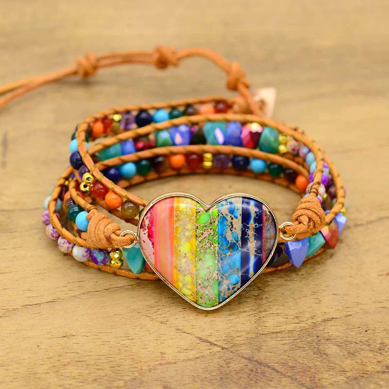 Natural Chakra Rainbow Healing Bracelet