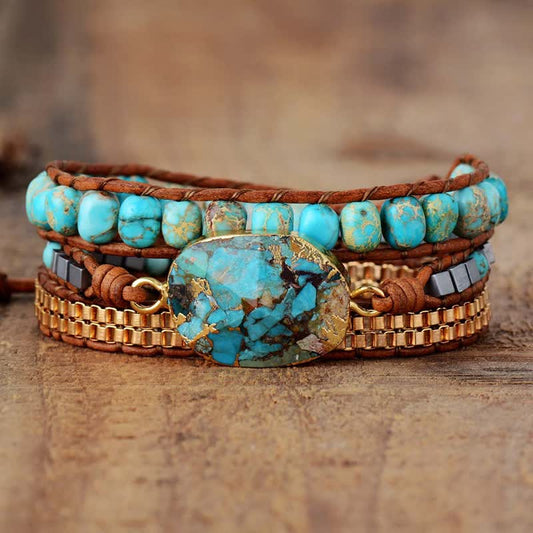 Turquoise Three-layer  Bracelet