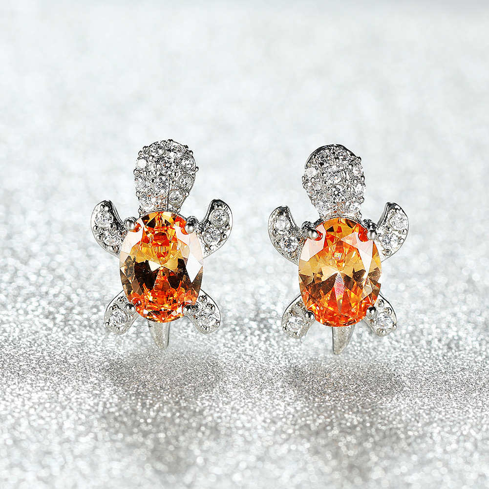 TURTLE GEM EARRING